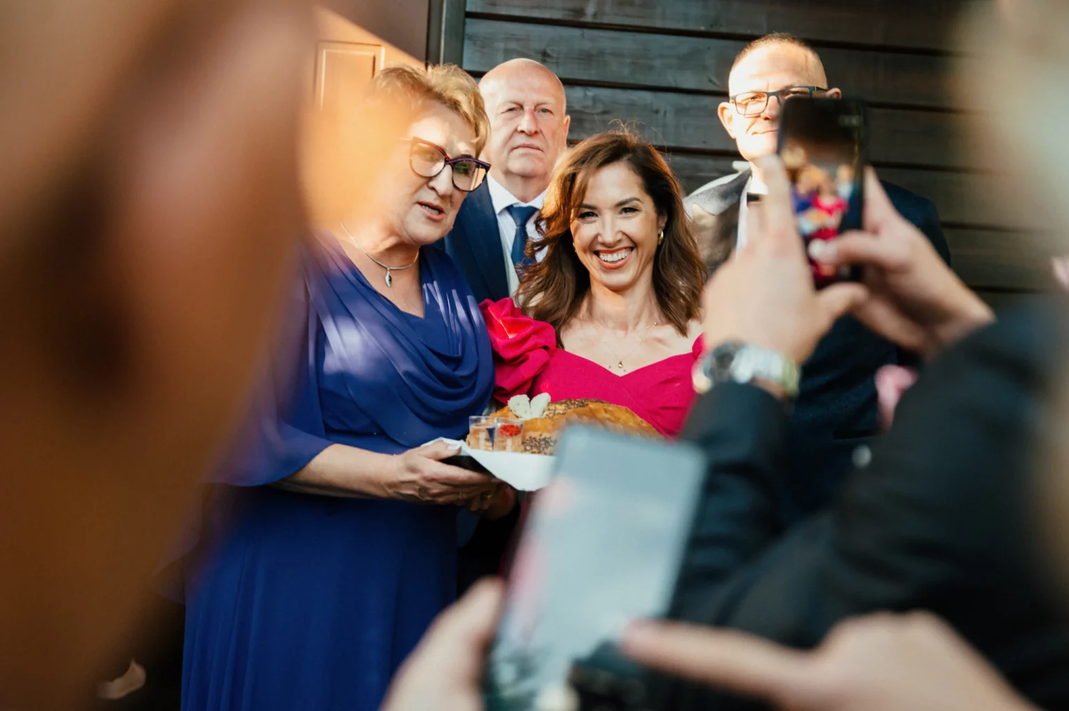 Nadia i Michał — uśmiechy podczas składania życzeń.
